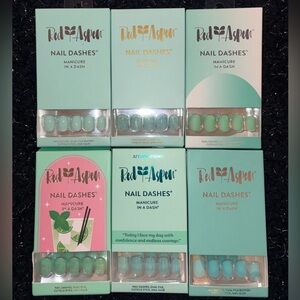 Red Aspen Mint To Be Bundle Press On Nails 6 Sets Short Square NIB
